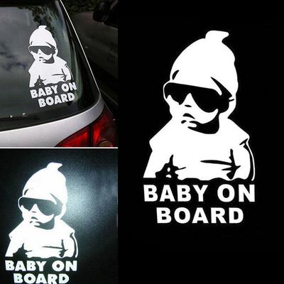 Adesivi murali riflettenti notturni impermeabili per bambini a bordo dell'auto