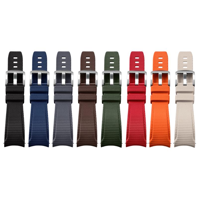 Bracelet en Caoutchouc Fluoro 19mm 20mm 21mm 22mm pour Xiaomi huawei Samsung Swatch MoonSwatch Universel FKM Libération Rapide Bracelet de Montre de Plongée pour Seiko