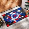Rangers FC Soccer Football Pattern Soft Area Rug Non Slip Indoor Floor Carpet Sports Decor Mat for Bedroom