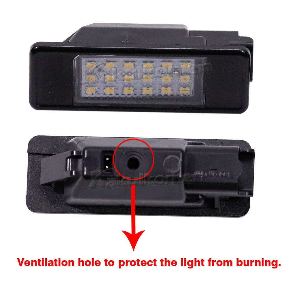 Car Rear trunk LED SMD License Number Plate Light Lamp 6000K For Peugeot 106 207 307 308 406 407 For CITROEN C3 C4 C5 C6 C8