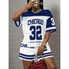 CHICAGO Nº32 estampa homens MULHERES Roupa Casual Feminina Camiseta + Shorts Conjunto de Agasalho Feminino 2 Peças CONJUNTOS DE CAMISETAS FEMININOS