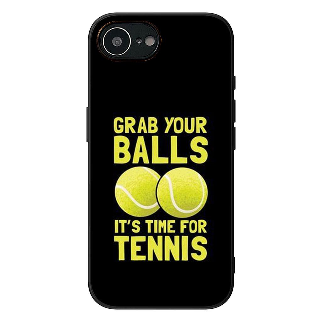 Eat Sleep Tennis Repeat Ball Coach Phone Cover for Apple iPhone 16 15 14 Plus 13 12 Mini 17 Pro Max + ProMax 16E Air Case