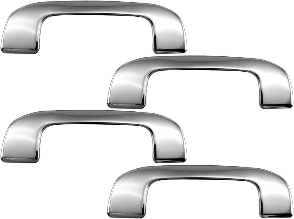 BRIGHTZ Finish Stainless Steel Plated Assist Grip Covers for Toyota Camry Ultra-Mirror (4-Piece Set) AXVH70/AXVH75 (INT-GRIP-017-4PC)
