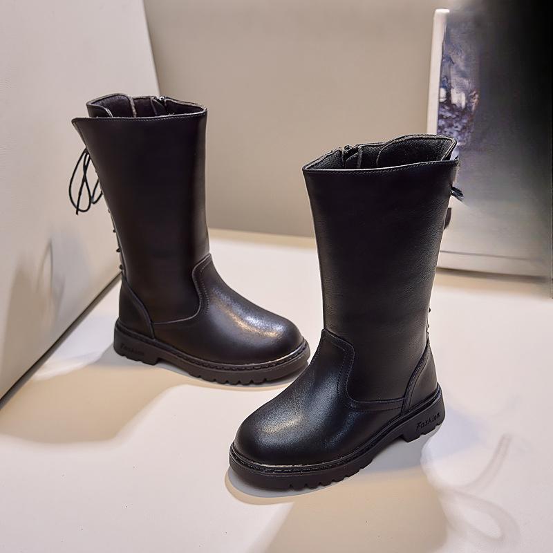 Autumn and winter girls' high top cotton boots