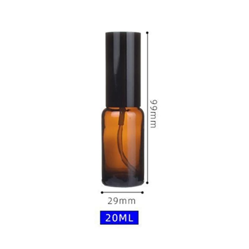 1PC 15ml 20ml 30ml 50ml 100ml Amber Sprayer Atomize Bottle Glass Perfume Bottle Travel Refillable Bottle Essential Oil Bottle