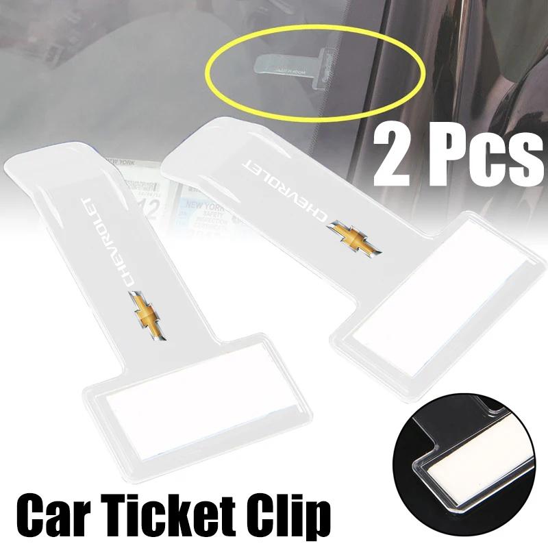 AABHM1 Car Receipt Clip Invoice Temporary Parking Card Ticket Holder for Chevrolet Corvette Cruze Aveo Malibu Captiva Lacetti Silverado