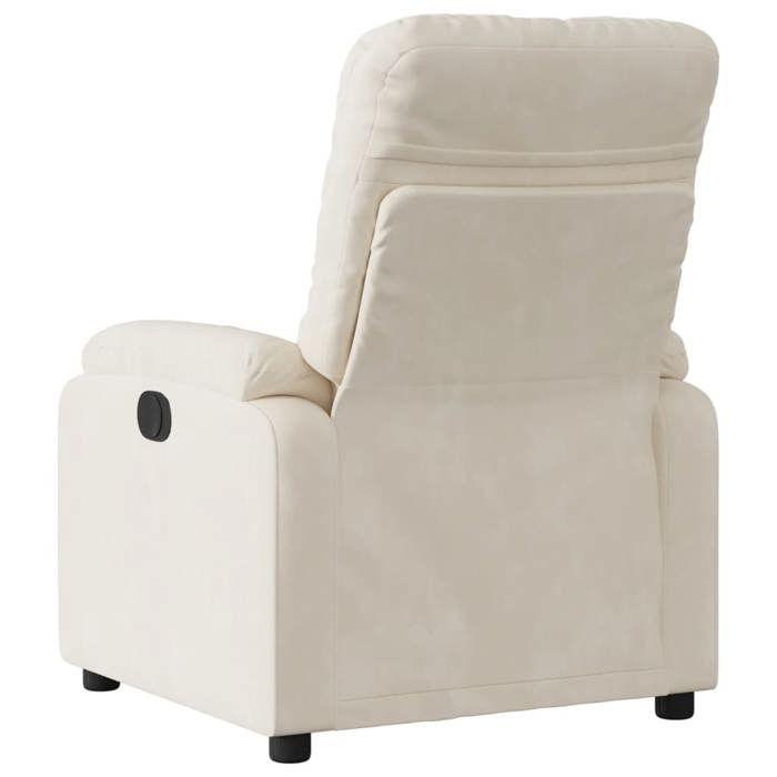 VidaXL Fauteuil Inclinable, Chaise de Relaxation, Siège avec Accoudoirs et Dossier, Fauteuil TV de Salon, Moderne, Beige 373454