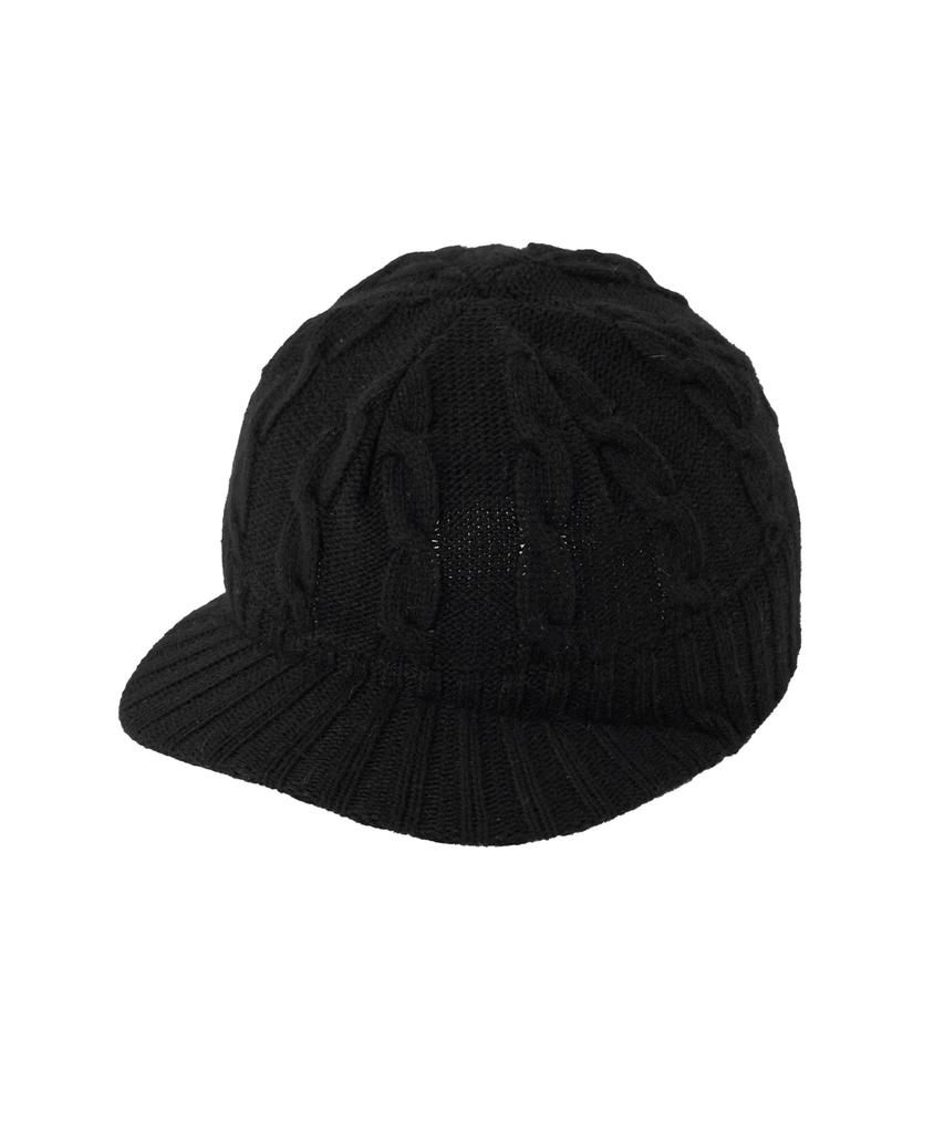 LEE Cable Brim Beanie Black