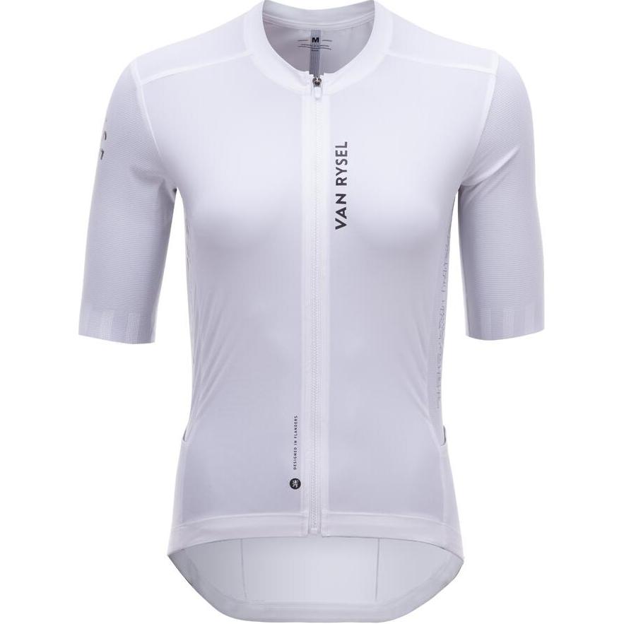 

DECATHLON Van Rysel Racer Fashion Letter Breathable Short Sleeve Cycling Suit Unisex Snow White XL снег