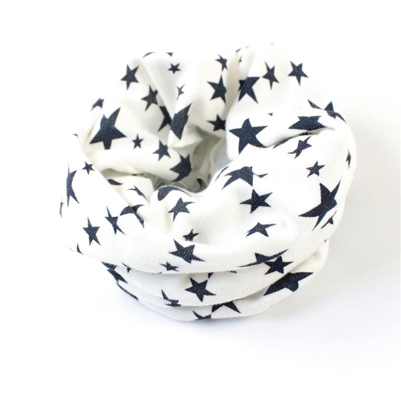 Baby Boys Girls Kids Long Warm Stars Printed Snood Outdoor Neck Warmer Scarf