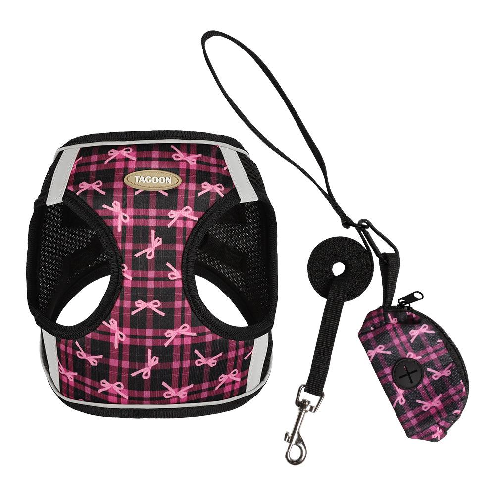 Reflective Anti-Escape Breathable Dog Harness & Retractable Leash for Small & Medium Dogs