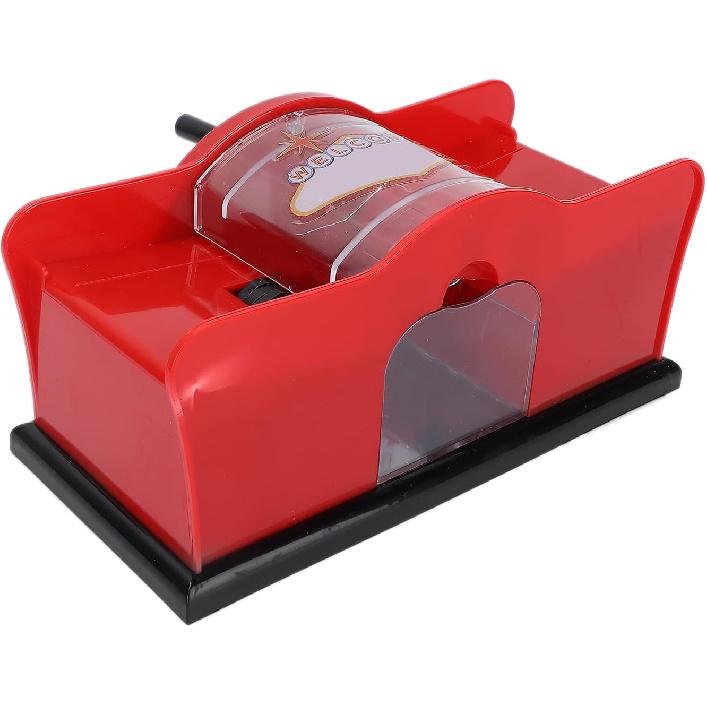 Dioche 1‑2 Deck Manual Card Shuffler for Blackjack, , Poker; Quiet, Easy to Use Manual Card Mixer, Hand Cranked, Casino Equipment Card Shuffling