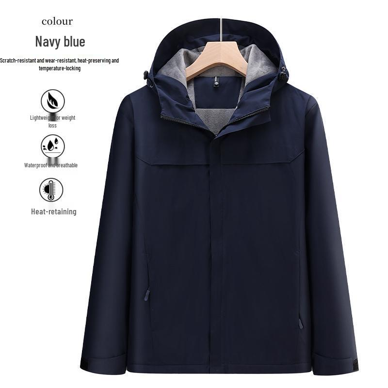 Custom Windbreaker with Printed Letters for Men's and Women's Workwear - Autumn/Winter Windproof Jacket with Embroidered Logo for Team Uniforms