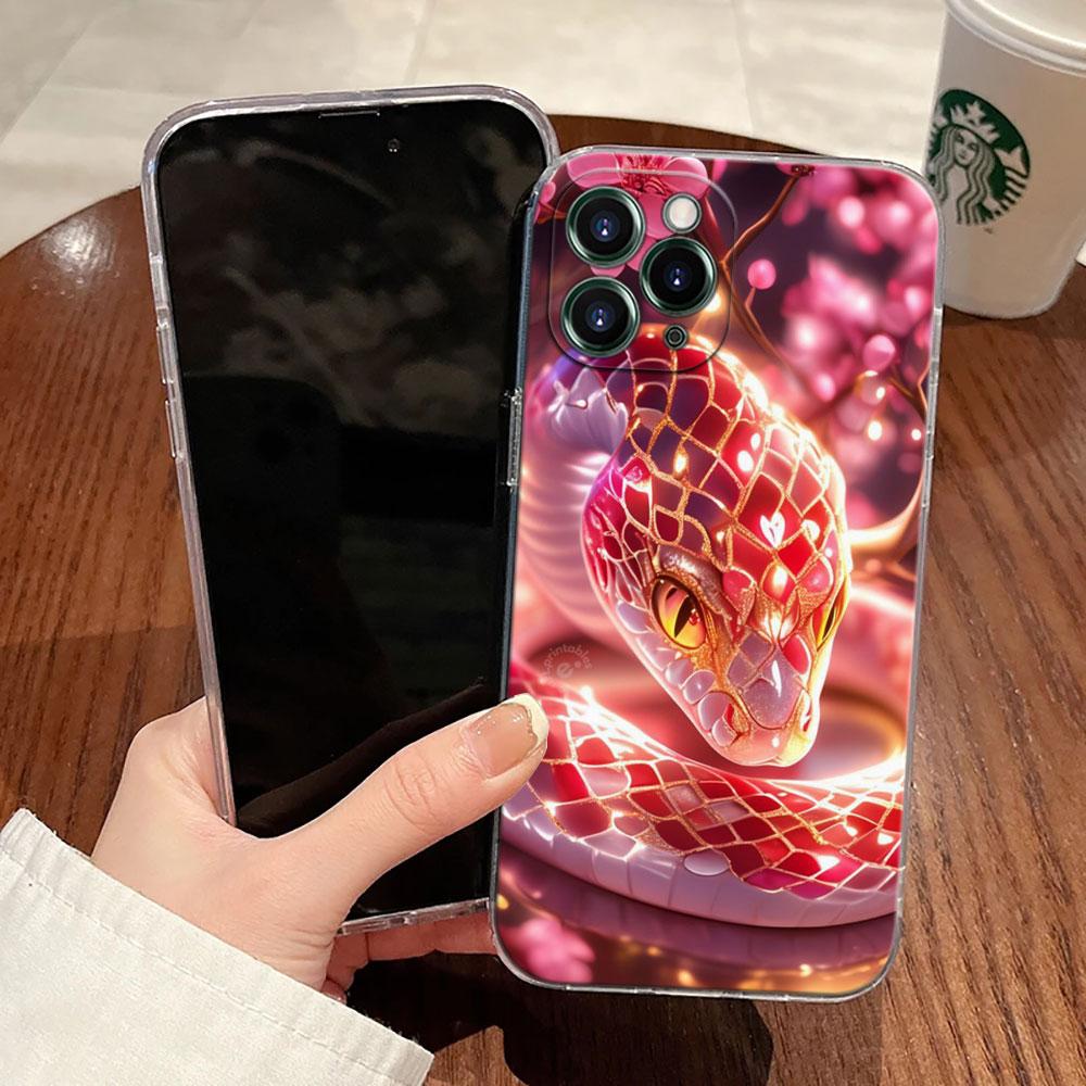 Snakes and Women Transparent Case For Apple iPhone 17 16 15 14 13 12 11 Pro Max Plus 16E 17Air 17Pro Phone Cover Silicone Funda
