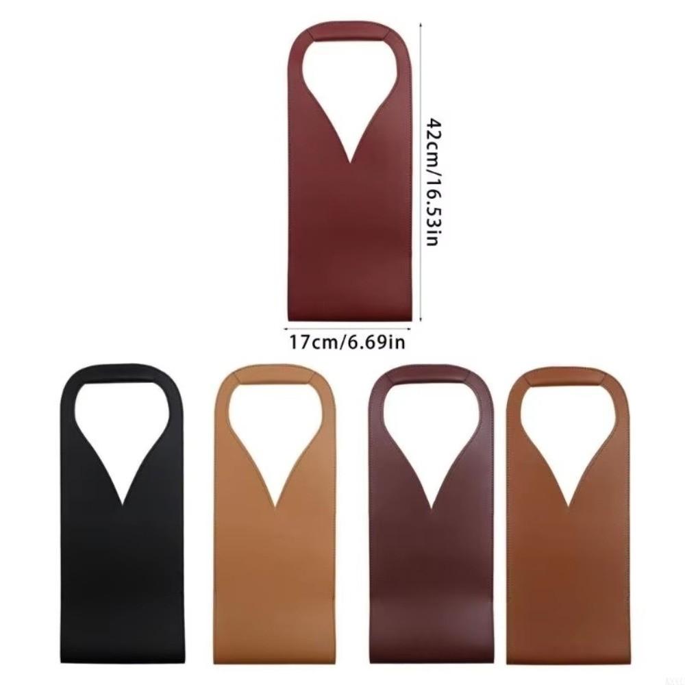 Waterproof Wine Tote Sturdy Handle Champagne Carrier Reusable Leather Wine Carrier  Wine Tasting