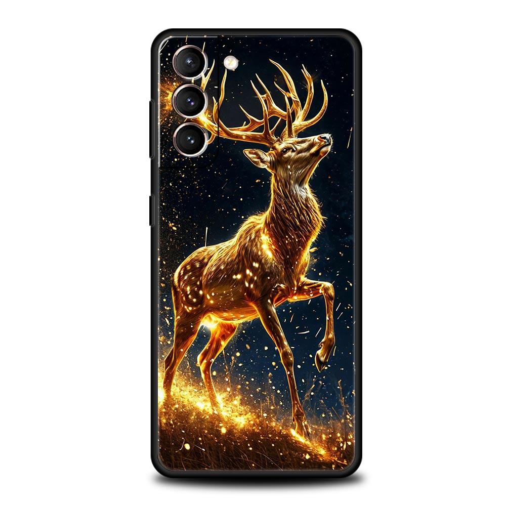 Cartoon Animal Deer Phone Case Cover for Samsung Galaxy S26 S25 S24 S23 S22 S20 S21 FE Ultra S25 Edge Plus 5G Soft TPU Shell Bag