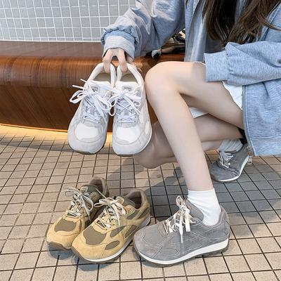 Dad Shoes Girl 2025 Spring New Platform Mesh Breathable Retro German Training Shoes Versatile Casual Sports Forrest Gump Shoes