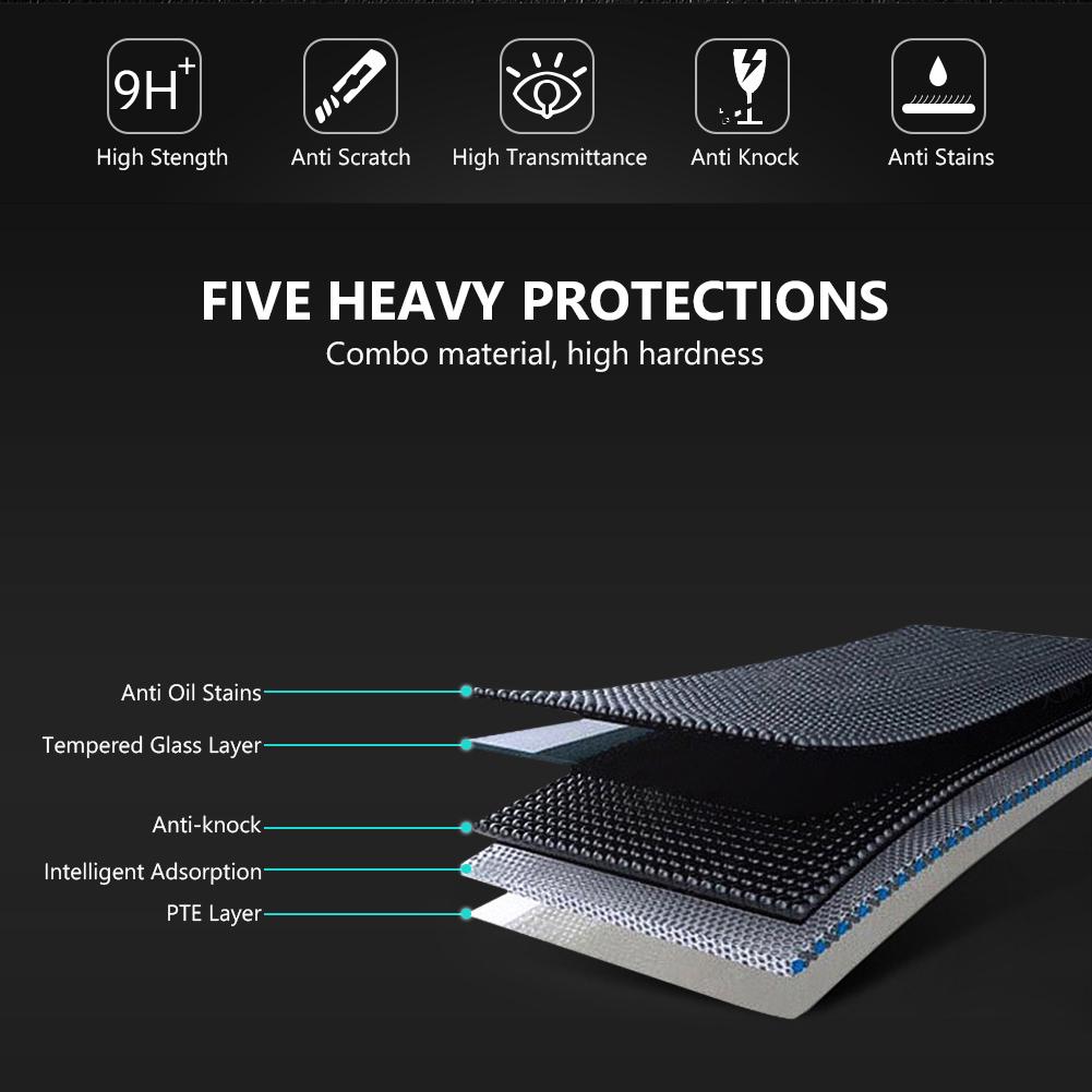 Filme frontal 2 peças de vidro temperado universal circular 34-43mm filme de proteção de tela de relógio