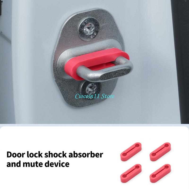 Y1UB 4Pcs Universal Silicone Door Bumpers for Noise Reduction Impact in Vehicles Easy to Install