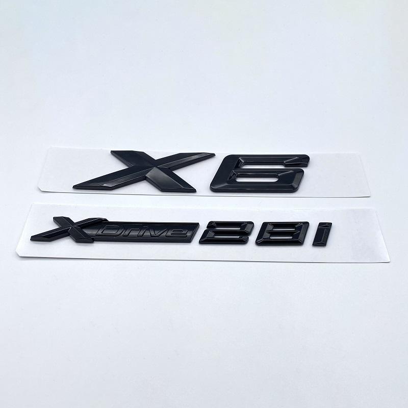 for BMW X6 Car Fender Emblem Badge Trunk Sticker XDrive28i XDrive30i XDrive35i XDrive40i XDrive50i XDrive30d XDrive35d