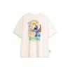 Li Ning X Disney Kollaboration Rundhals Pullover Lässiger Strick Sport Kurzarm T-Shirt Herren T-Shirt Off-White ATSU159-6