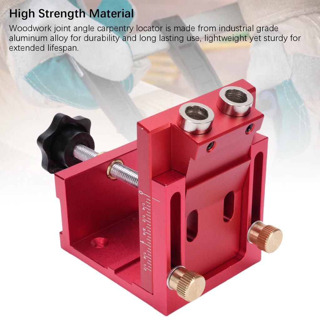 3 in 1 Portable Screw Jig Set Adjustable Precise Drilling Aluminum Alloy Woodwork Guides Joint Angle Tool