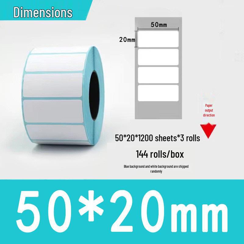 Three-Proof Thermal Label Paper 100x100mm & 70x20mm - Customizable for Label Printing