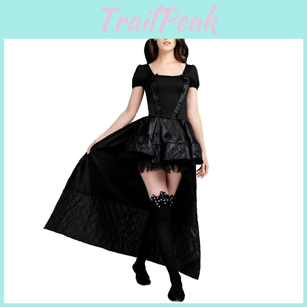 Elegant Black Queen Witch Dress For Women Perfect For Cosplay And Stage Performances