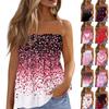 Tube Tops Für Damen,Süßes Sexy Schulterfreies Bedrucktes Ärmelloses T-Shirt