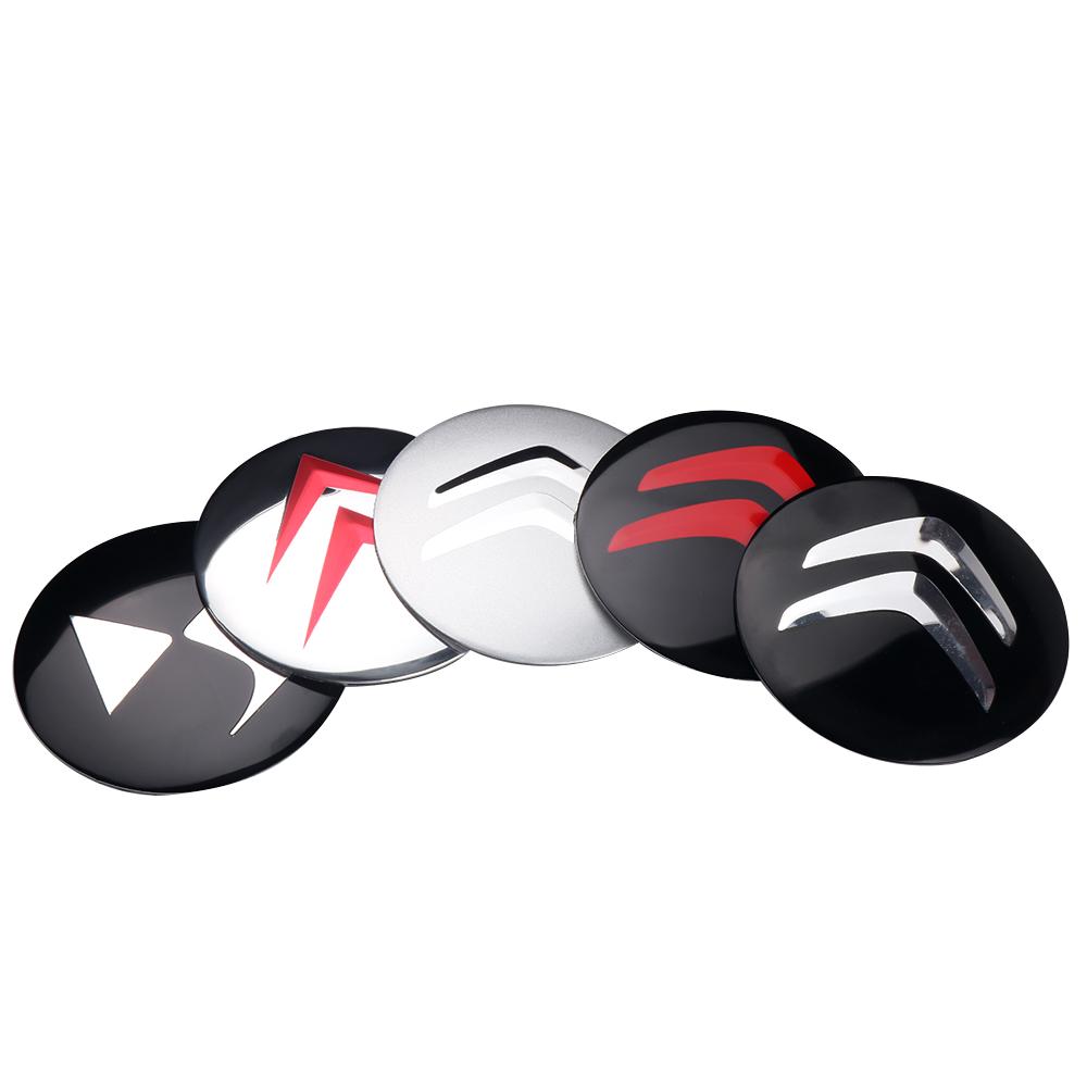 4Pcs Car Wheel Center Caps Badge Tire Hub Sticker Decoration For Citroen C1 C2 C3 C4 C5 C6 C8 C4L DS6 DS VTS DS3 DS4 DS5 DS5LS