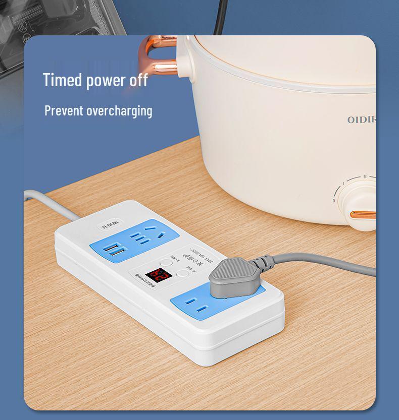 Electric Vehicle Timer Socket: 1-24 Hour Power Control & Overcharge Protection