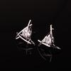 Fashion Women Imitation Diamond Earring Hollow Out Triangle Zircons Ear Studs Weeding Party Jewelry