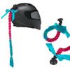 2pcs Motorcycle Helmets Ponytail with Bowknot Detachable Suction Cup Helmets Pigtail Universal Helmets Braid Multi Color