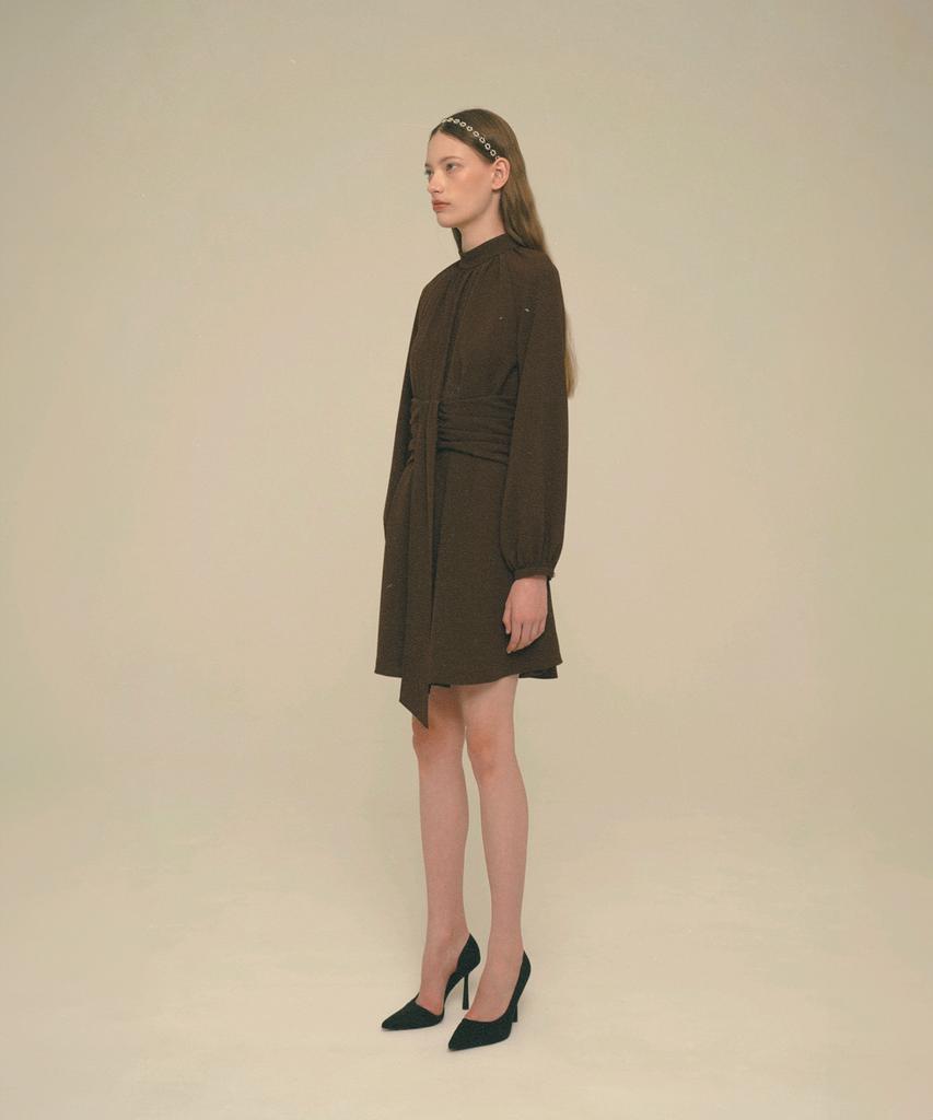 Aiseugadeuneiogongpal Tie Scarf Dress_Chestnut Brown