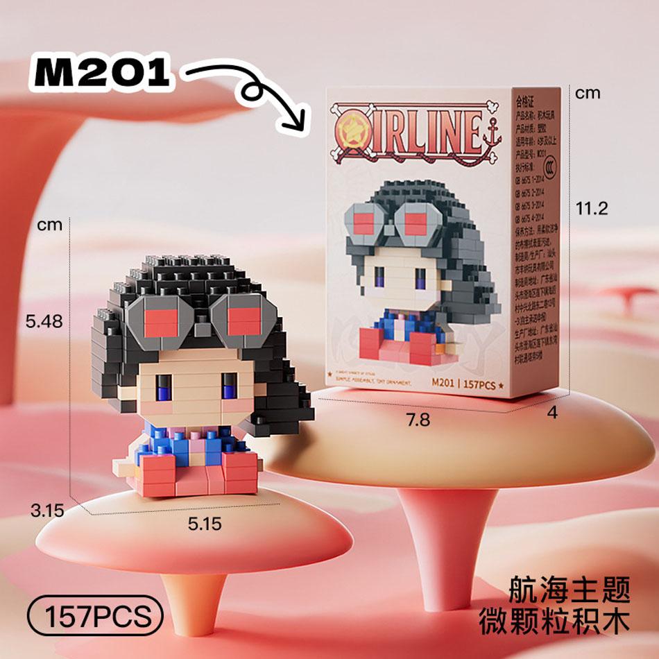 *Anime Building Block Chopper Buggy Assembly Micro Building Block Zoro Robin Character Model Mini Bricks Figure Toys For Gift