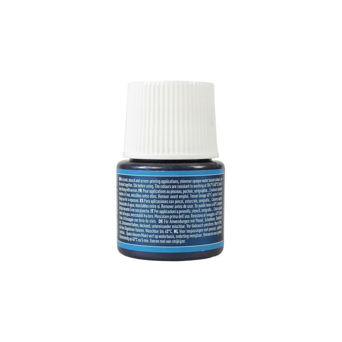 Textilfärg - Pébéo - Setacolor opak moiré kungsblå - 45 ml - Iriserande effekt - Blandad