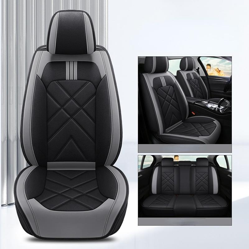 5 Seats Car Seat Cover Set Universal PU Leather Seat Covers Interior Four Seasons Protector Mat Auto Chair Cover Cushion Car Accessories