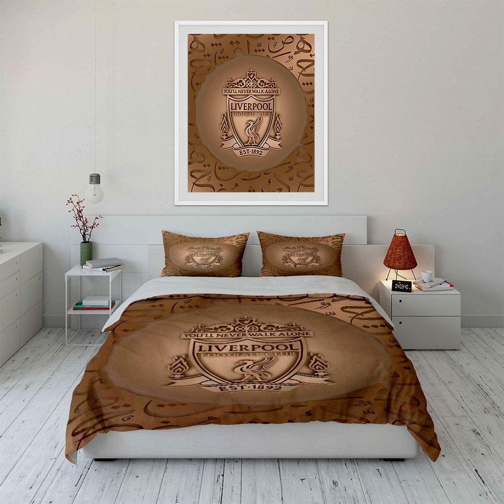 Liverpool Club Logo Bedding Bedding Duvet Cover Set Duvet Cover Pillowcases (1 * Duvet Cover 2 * Pillowcases, without duvet insert)