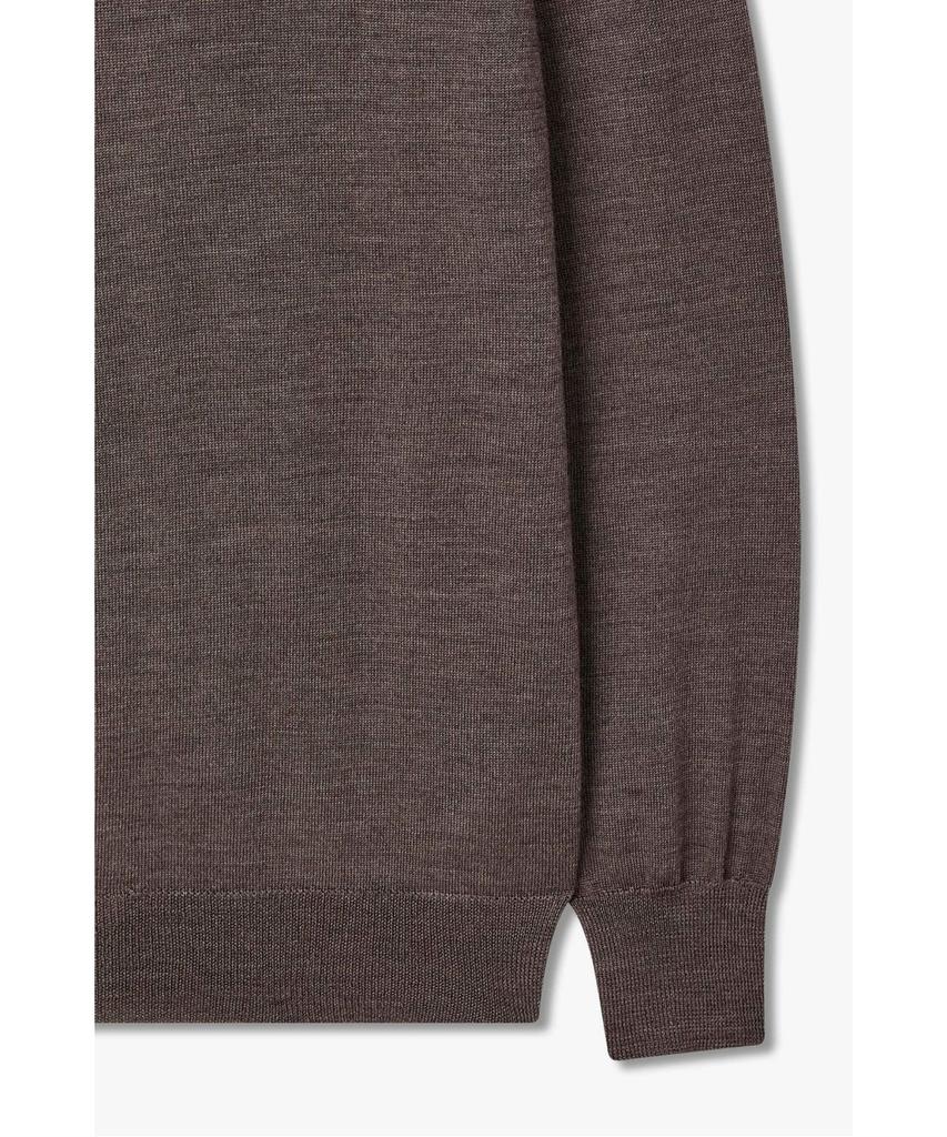 MAN ON THE BOON [Morgano] Polo Sweater_Melange Brown 4715313906