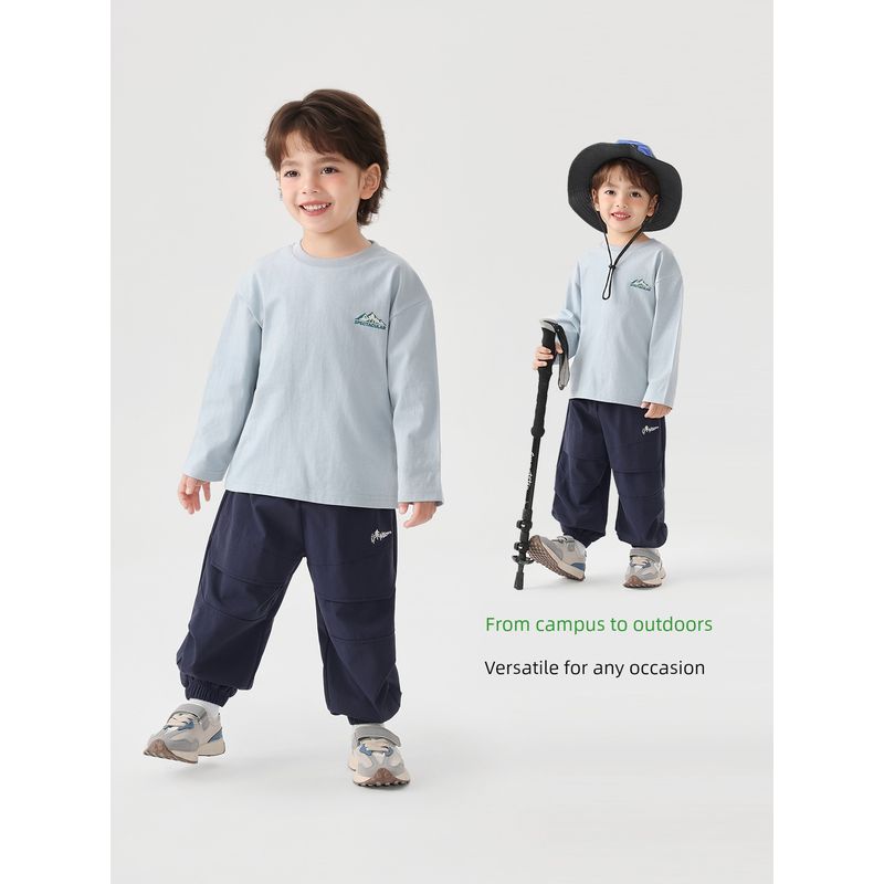 Right European Style Boys' Outdoor Paratrooper Cargo Pants Children's Spring and Autumn Pants 2026 New Children's Clothing Baby Sports Long Pants