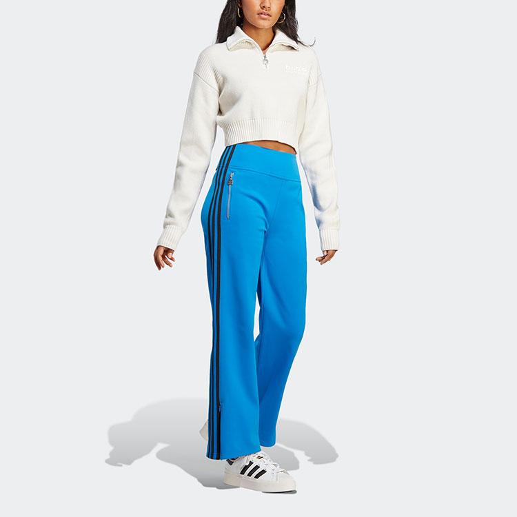 adidas Originals Blue Version Series Three Stripe Long Casual Sports Pants Women Bottoms IB5729