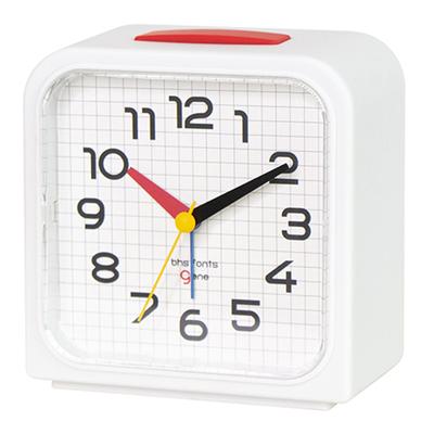 El Commune Bauhaus Gene Alarm Clock, Bayer Alarm SQ, White, DCL-005