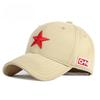 Red Star Embroidery Chinese Style Baseball Cap Men Women Structured Hard Top Sun Protection Casual Dad Hat CHN Patch Peaked Cap