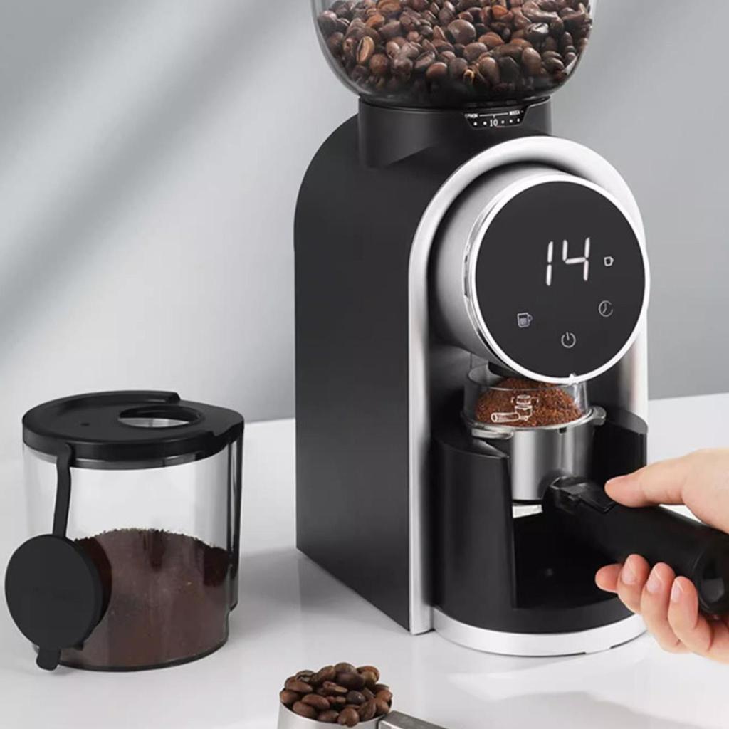 Smart Display Electric Coffee Grinder – 25 Grind Settings for Espresso and More, Adjustable Burr Grinder for Home and Office Use
