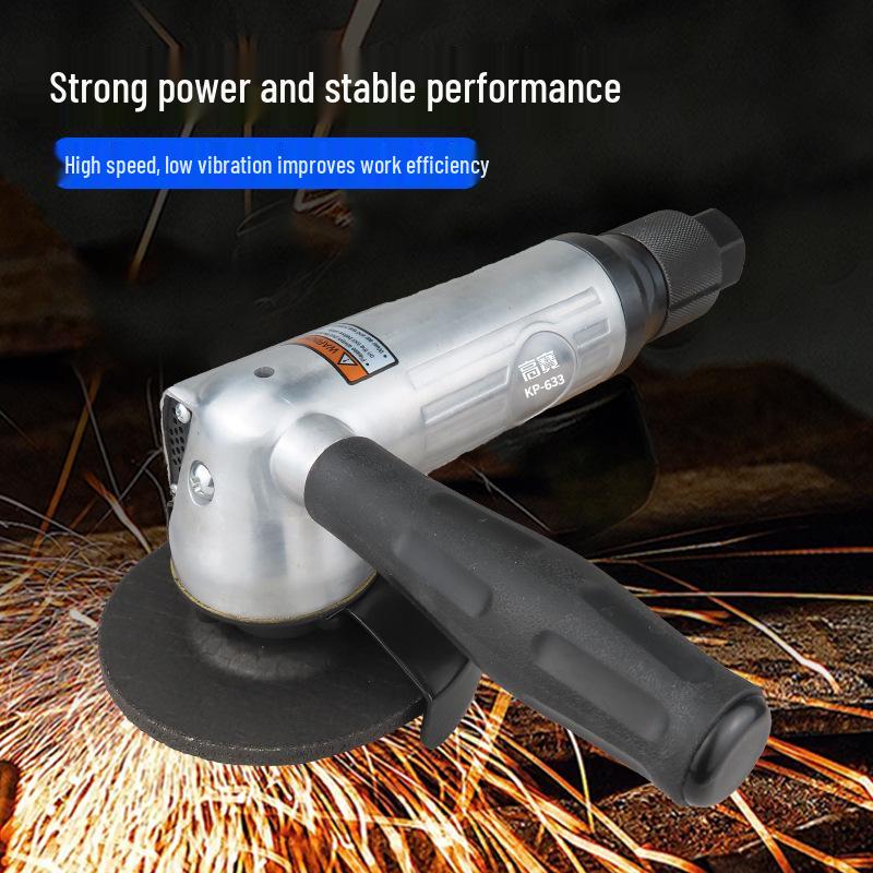 Gaobao 4" Pneumatic Angle Grinder & Polisher - Industrial Grade Air-Powered, 100mm Grinding Wheel & Sander