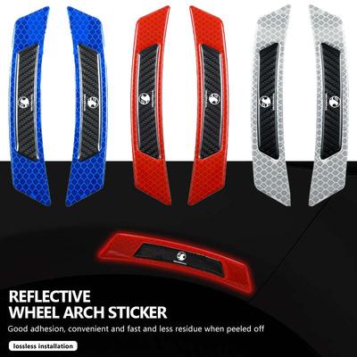 Wheel Eyebrow Car Reflective Stickers Carbon Fiber Protection For Vauxhall Corsa VXR Crossland Combo Life Astra Mokka Grandland