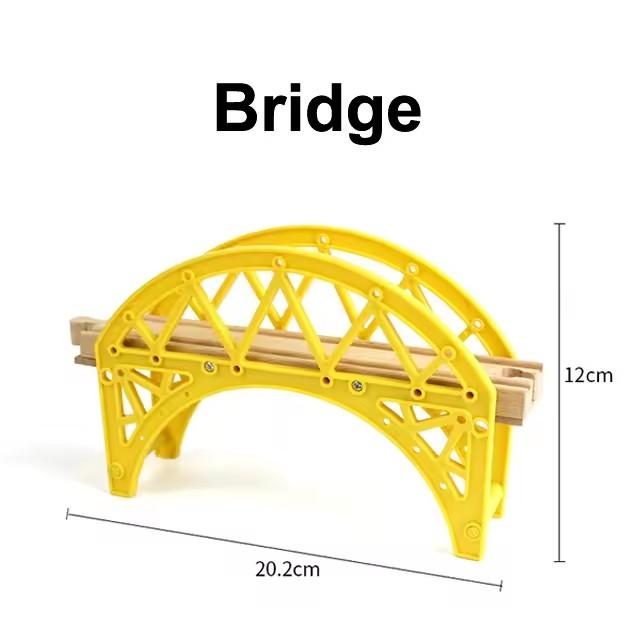 New Kinds of Wooden Tracks Accessories Beech Wood Railway Train Track Bridge Tunnel Station Fit for Wood Tracks Toys for Kids