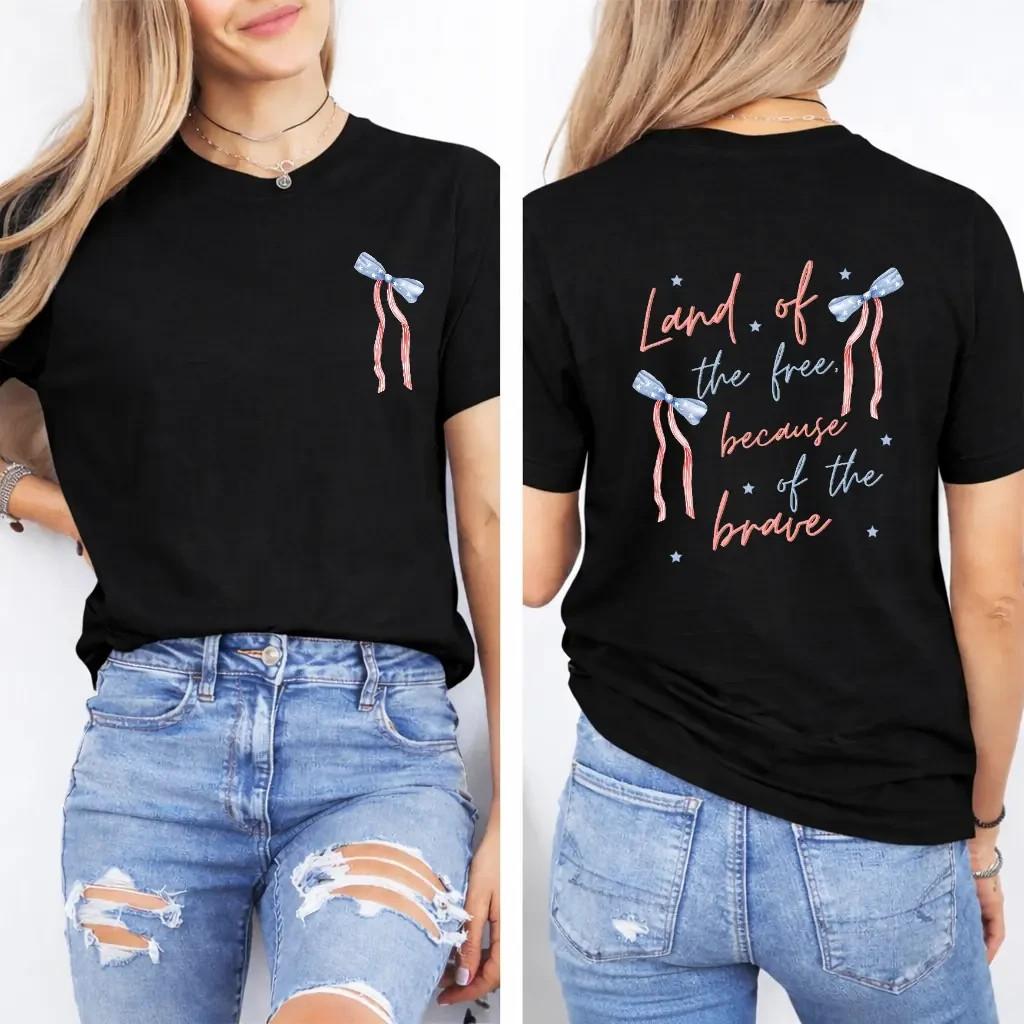 Coquette America Land Of The Free Because Of The Brave Shirt, 4th of July Shirt, L