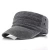 Men's Washed Vintage Military Cap Adjustable Cotton Twill Cadet Army Style Hat with Curved Brim for Outdoor Activities and Casual Wear