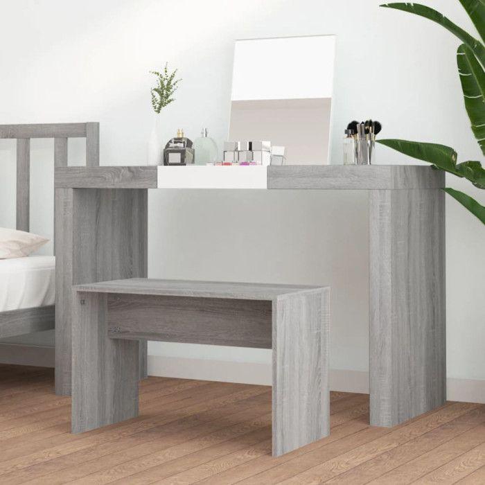 Tabouret de toilette Sonoma gris 70x35x45 cm Bois d ingénierie